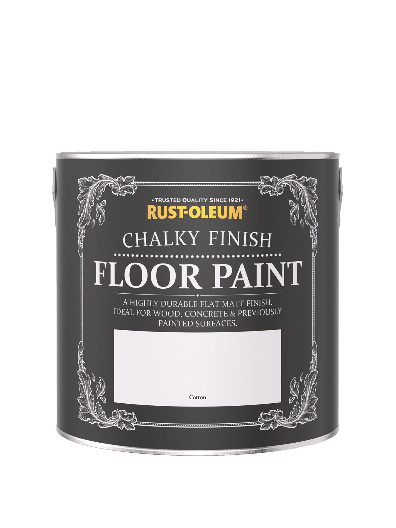 Product photograph of Rust-oleum Chalky Floor Paint Cotton 2 5l from very.co.uk