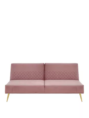 Sofa Beds The Perfect Sofabed, Your Zone Vertical Tufted Upholstered Sofa Bed Pink