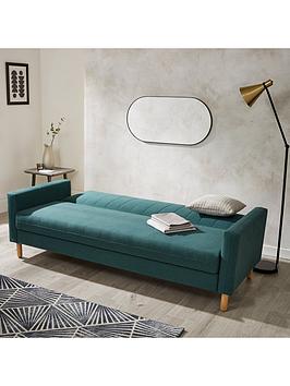 Product photograph of Very Home Oakley Fabric Sofa Bed With Storage from very.co.uk