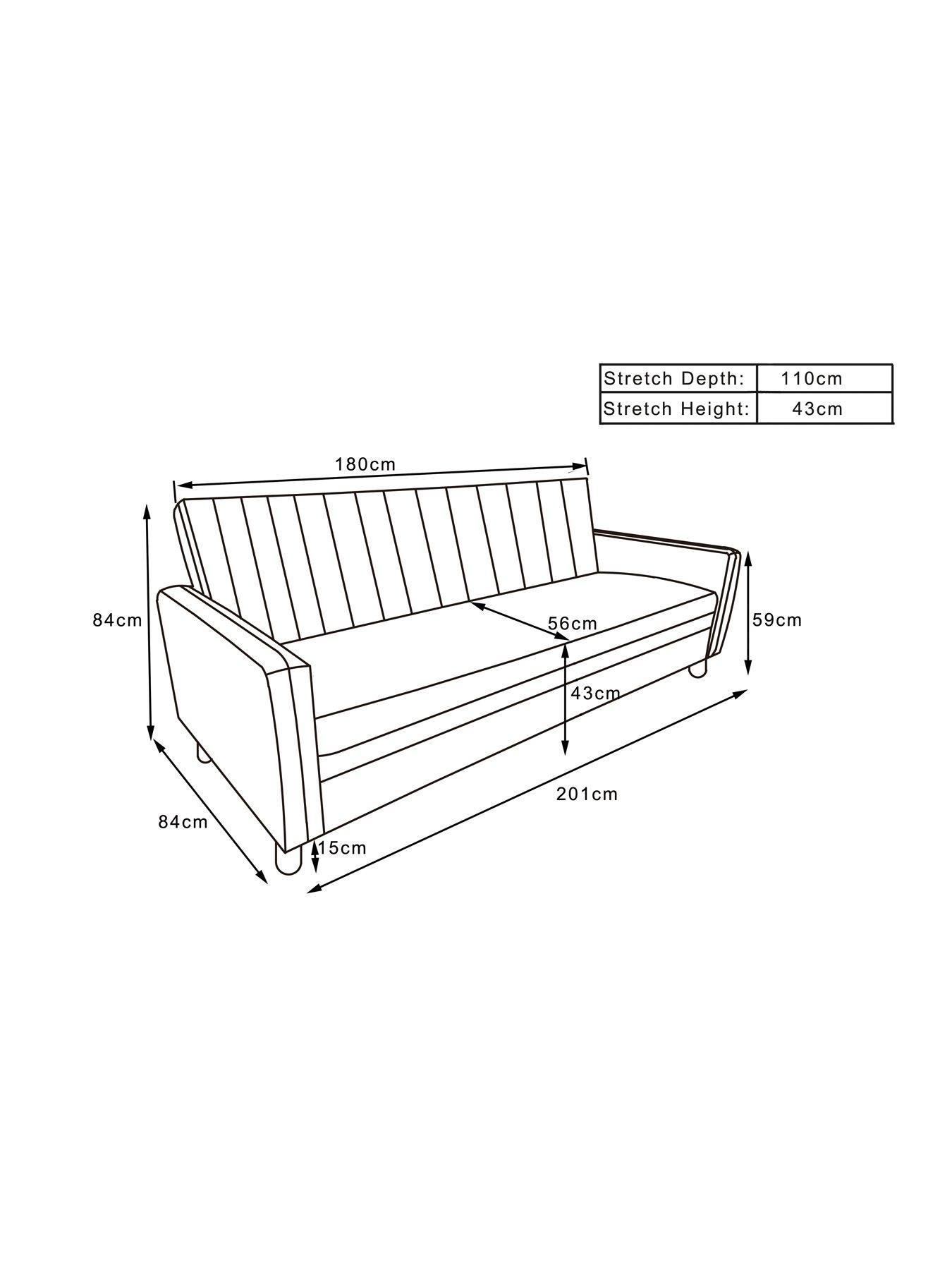 Very Home Oakley Fabric Sofa Bed with Storage Very.co.uk
