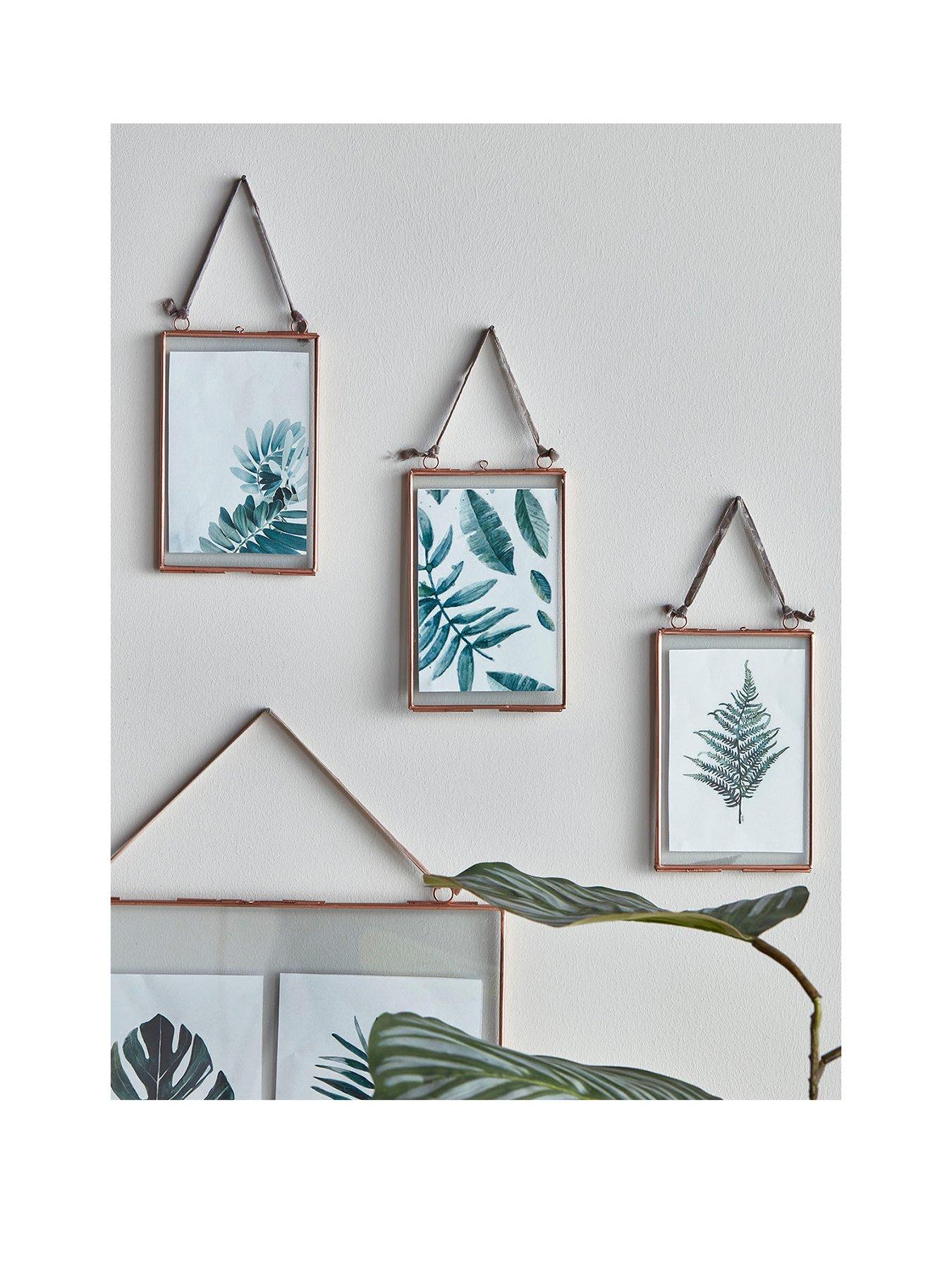 Cox & Cox Set Of 3 Delicate Hanging Frames Copper very.co.uk