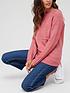  image of v-by-very-knitted-pocket-rib-detail-jumper-rose