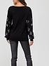  image of v-by-very-knitted-sequin-star-sleeve-scoop-neck-jumper-black