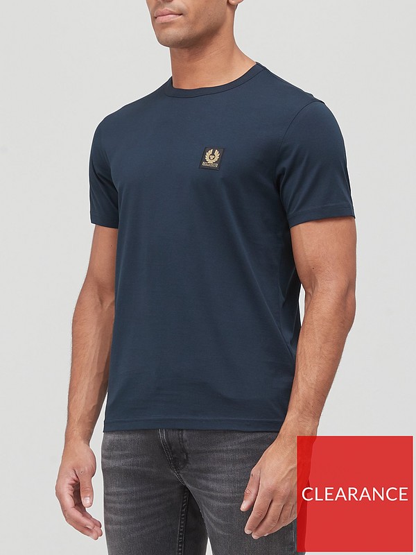 het dossier werknemer Analist Belstaff Chest Logo T-shirt - Navy | very.co.uk