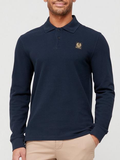 belstaff-chest-logo-long-sleeve-polo-shirt-navy