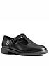  image of clarks-wide-fit-griffin-town-flat-shoe-black