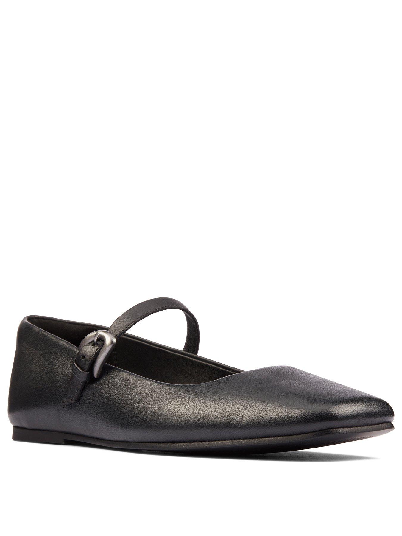 clarks pure flat mint leather