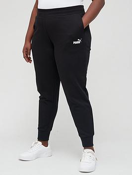 Puma Essential Sweatpants (Plus Size) - Black