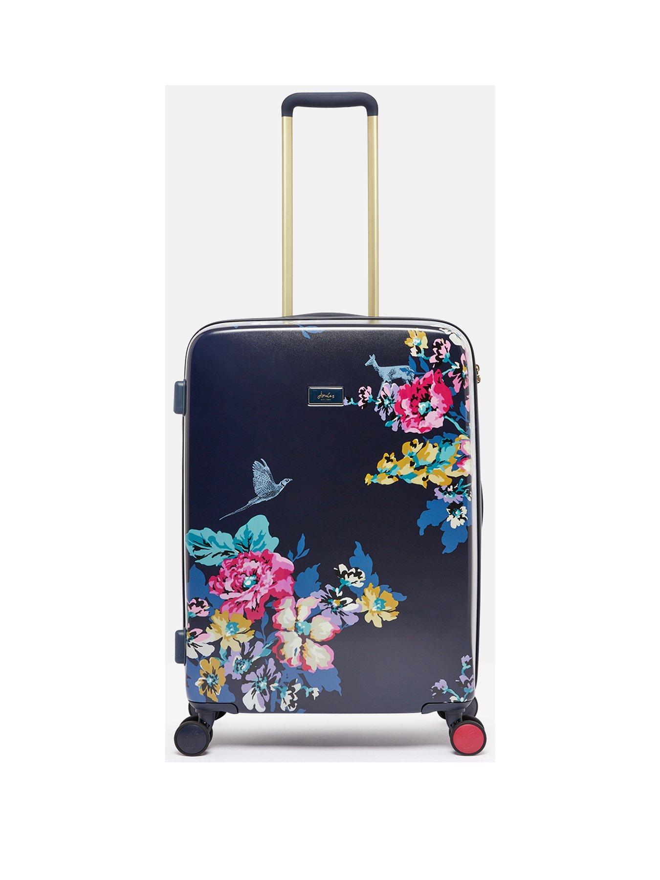 Joules CAMBRIDGE FLORAL LARGE TROLLEY SUITCASE | very.co.uk