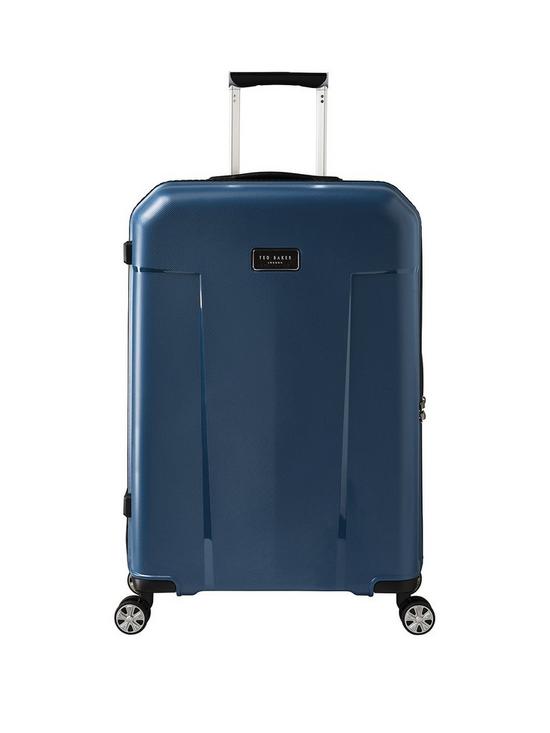 front image of ted-baker-flying-colours-medium-suitcase-baltic-blue