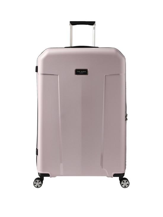 front image of ted-baker-flying-colours-large-suitcase-blush-pink