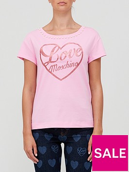 love-moschino-pearl-detailnbsplove-heart-logo-t-shirtnbsp--pink