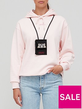 kenzo-mini-logo-oversized-hoodie-pink
