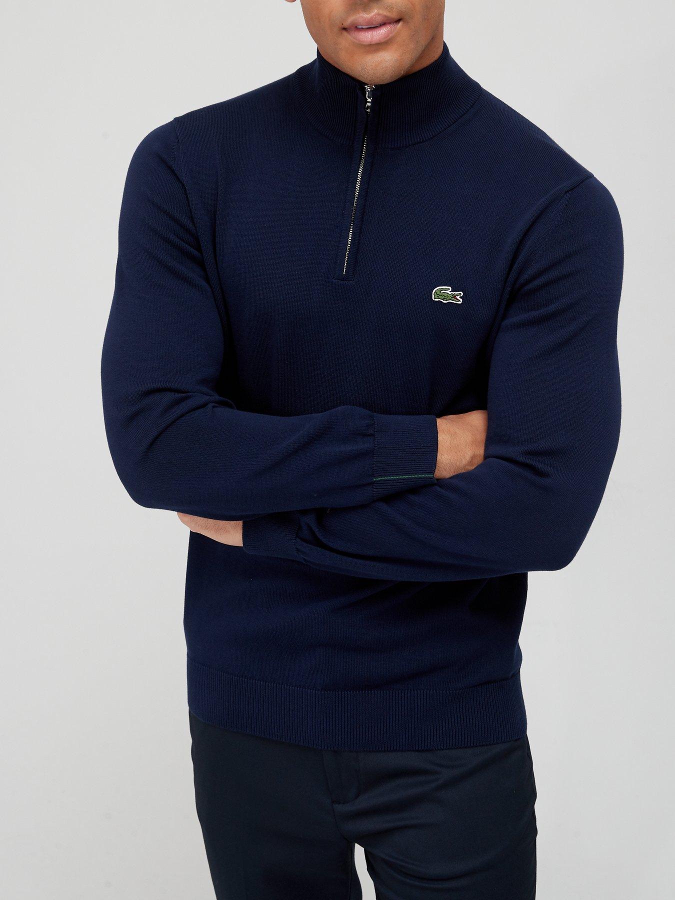 undefined Classic Half Zip Knitted Jumper - Navy