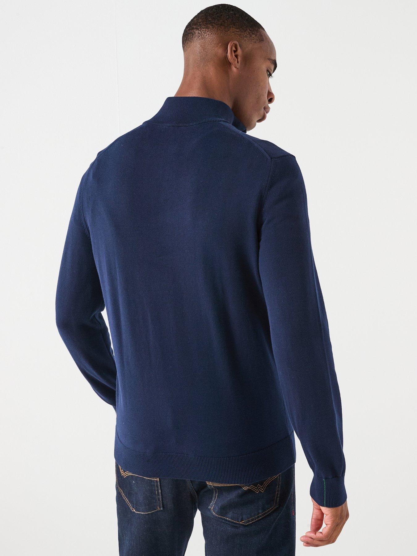 Image 2 of 6 of Lacoste Classic Half Zip Knitted Jumper - Navy