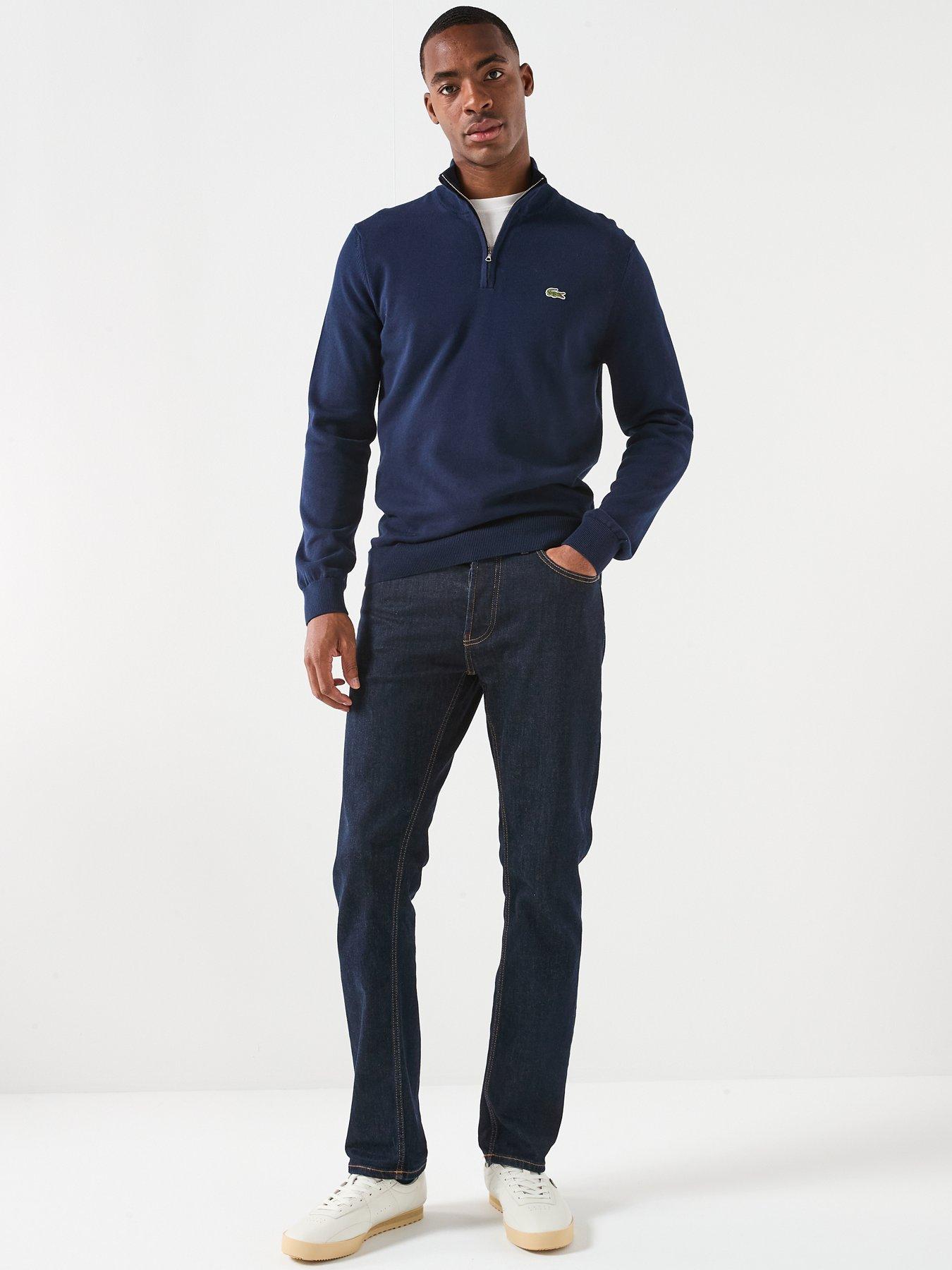 Image 3 of 6 of Lacoste Classic Half Zip Knitted Jumper - Navy