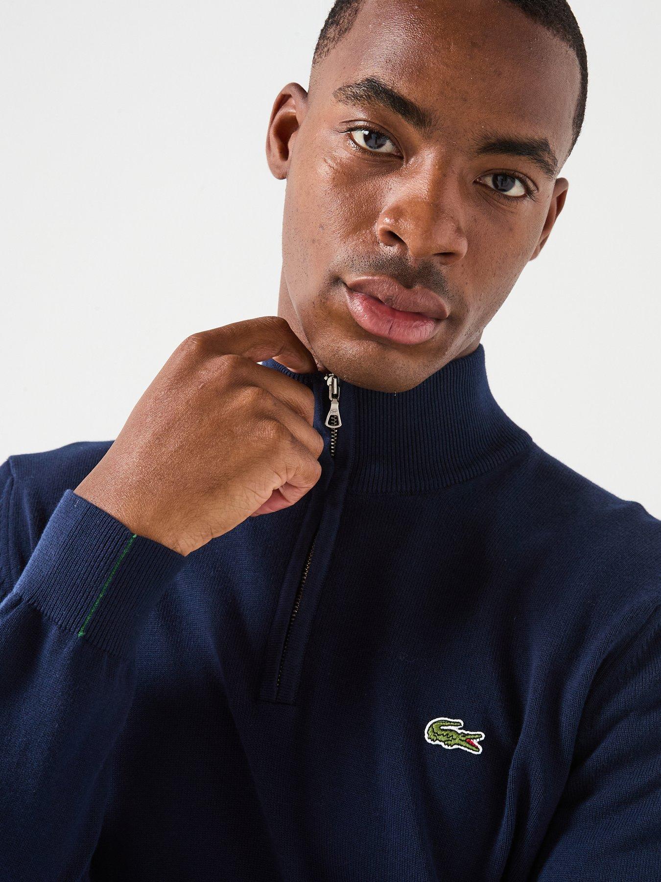 Image 5 of 6 of Lacoste Classic Half Zip Knitted Jumper - Navy