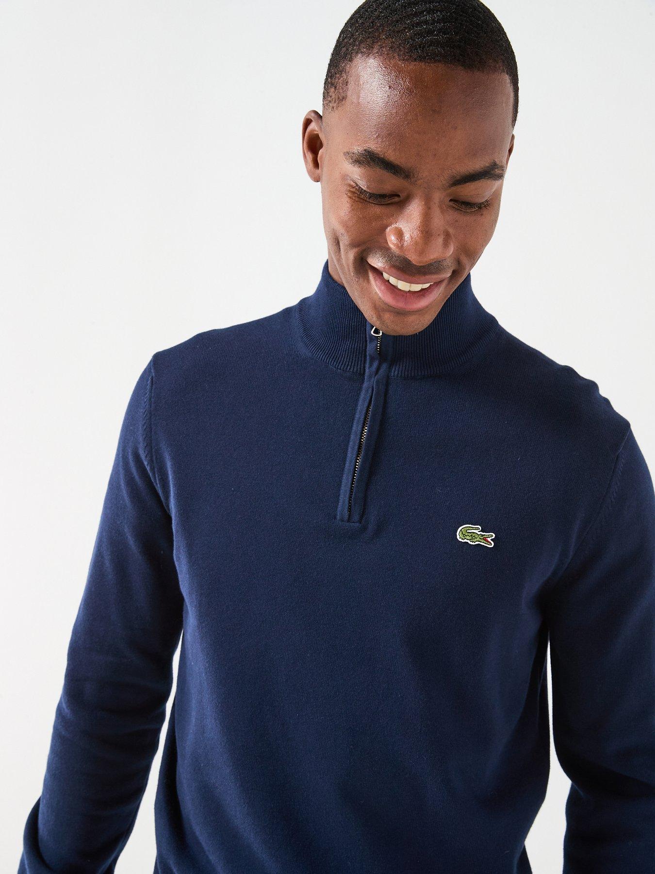 Image 6 of 6 of Lacoste Classic Half Zip Knitted Jumper - Navy