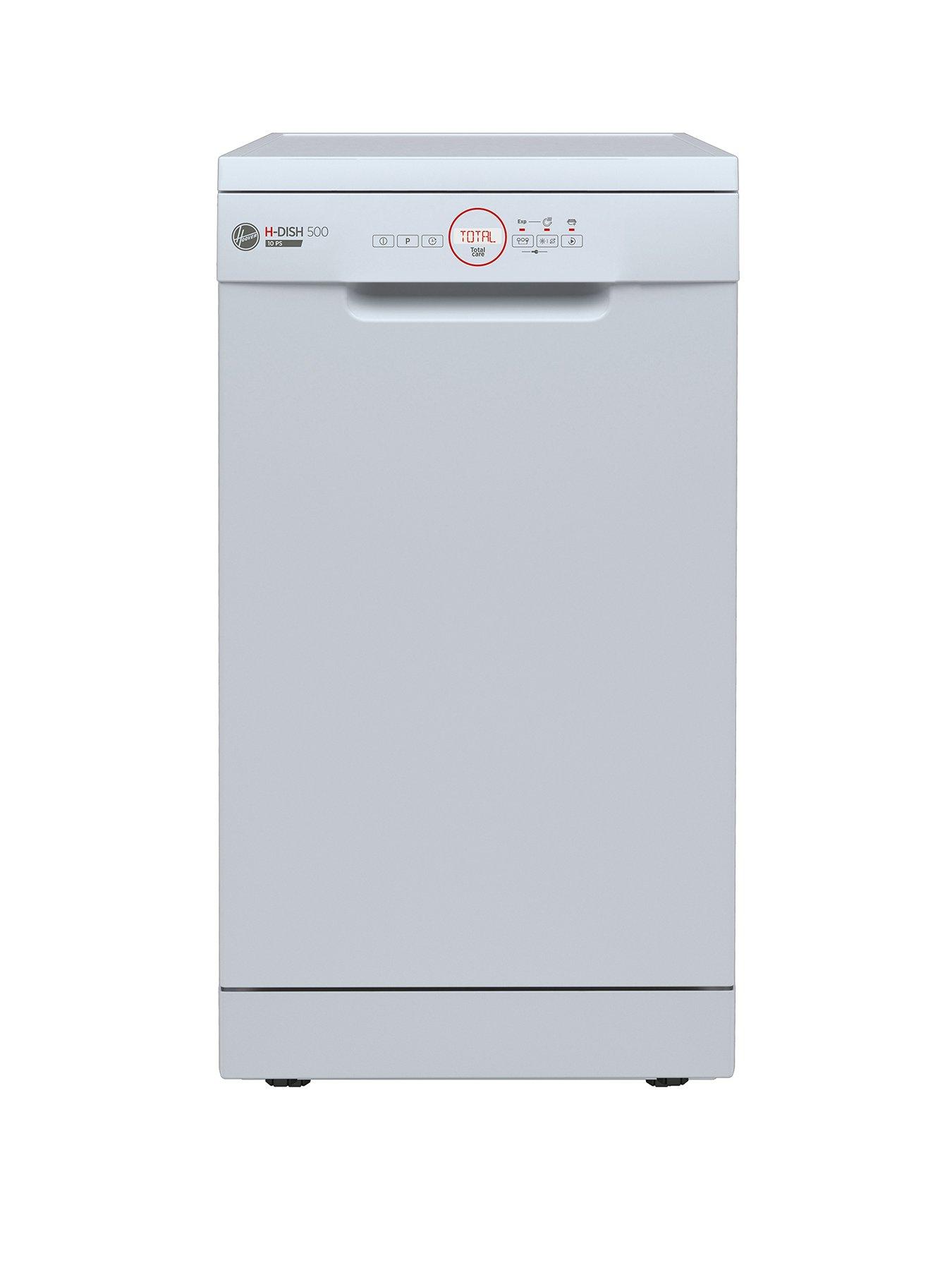 Product photograph of Hoover Hdph 2d1049w Freestanding Slimline 10-place Dishwasher - White from very.co.uk