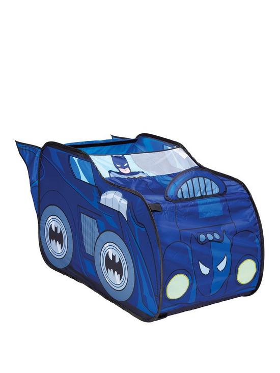 front image of batman-batmobile-pop-up-play-tent