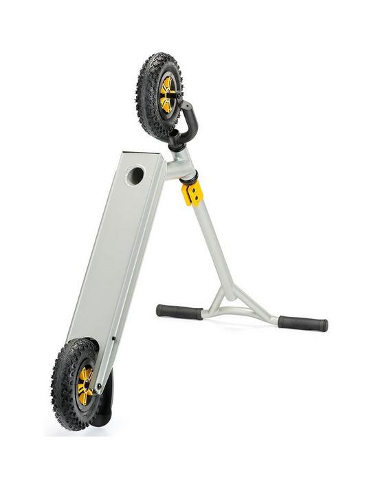 back image of xootz-decoy-dirt-scooter-silver
