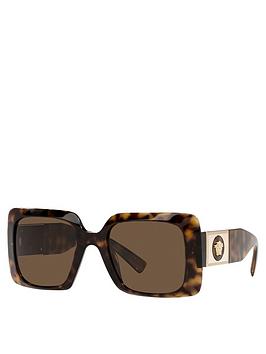 Versace VE4405 108/73 Havana/Dark Brown Square Sunglasses