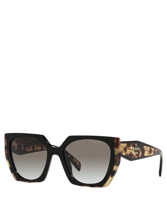 front image of prada-cateye-sunglasses-tortoise