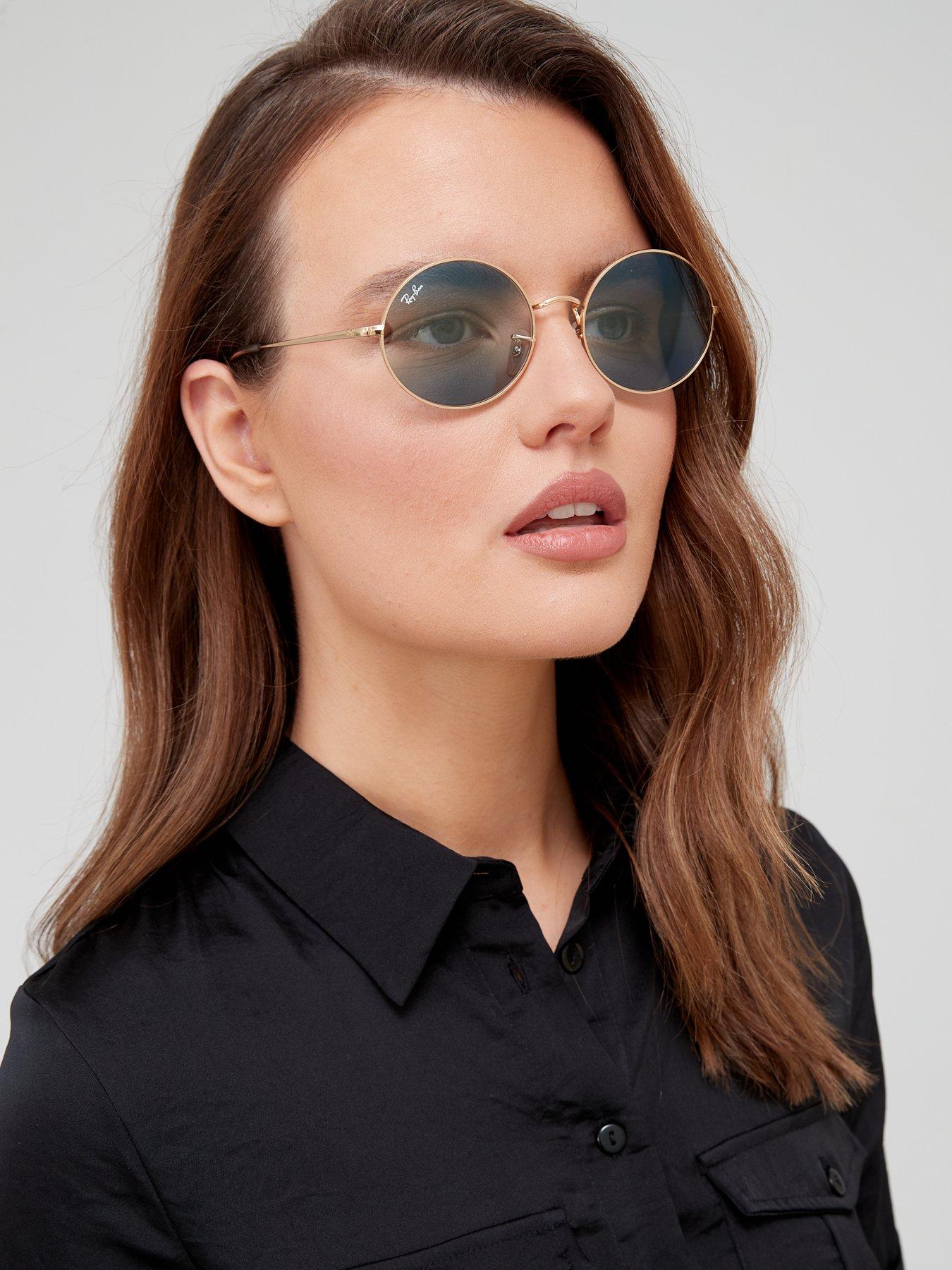 Ray-Ban Oval Sunglasses - Black 
