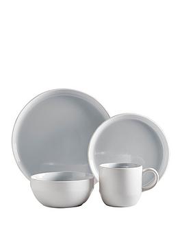 Product photograph of Tower Barbary Oak Oslo Cloud Grey 16 Piece Dinner Set from very.co.uk