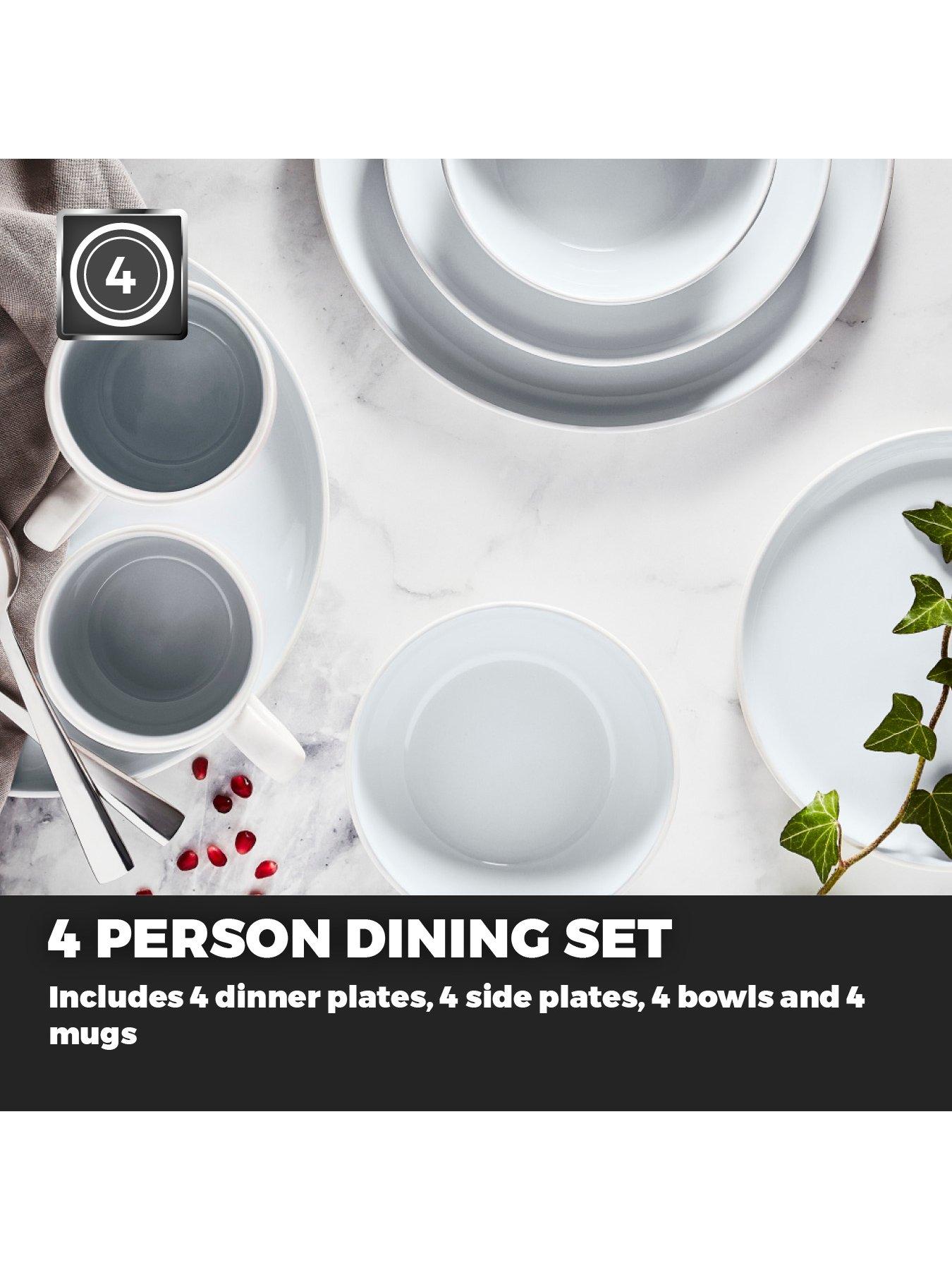 Image 3 of 6 of Tower Oslo Cloud Grey 16-Piece Dinner Set