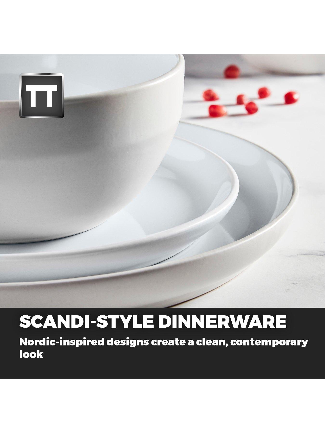 Image 4 of 6 of Tower Oslo Cloud Grey 16-Piece Dinner Set