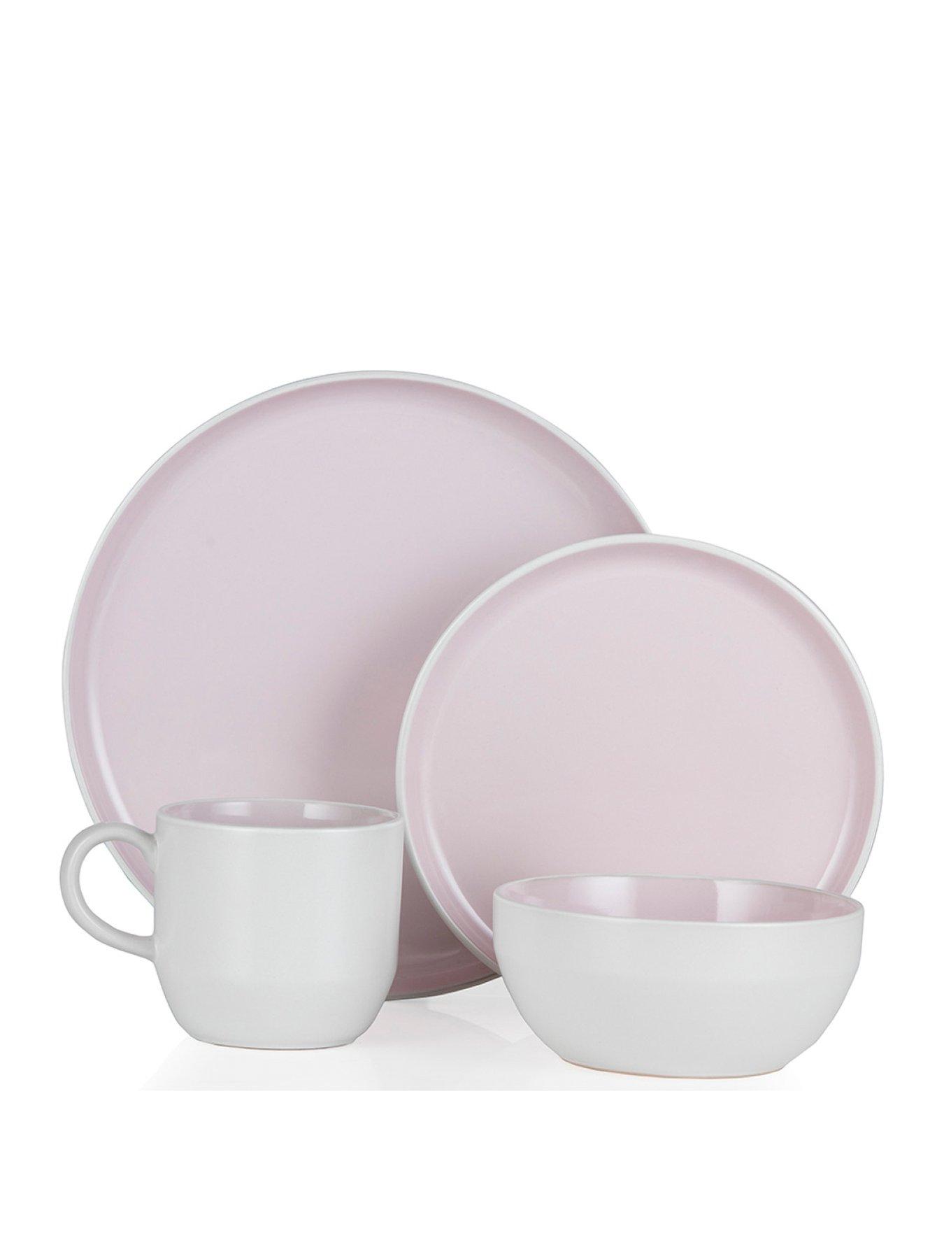 Product photograph of Tower Oslo Pink Lemonade 16-piece Dinner Set from very.co.uk