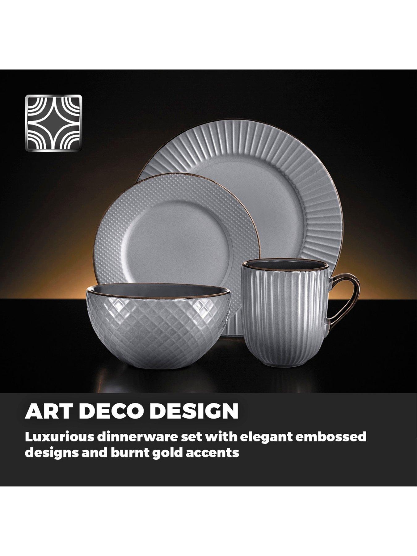 Image 4 of 6 of Tower Empire 16-Piece Dinner Set - Grey
