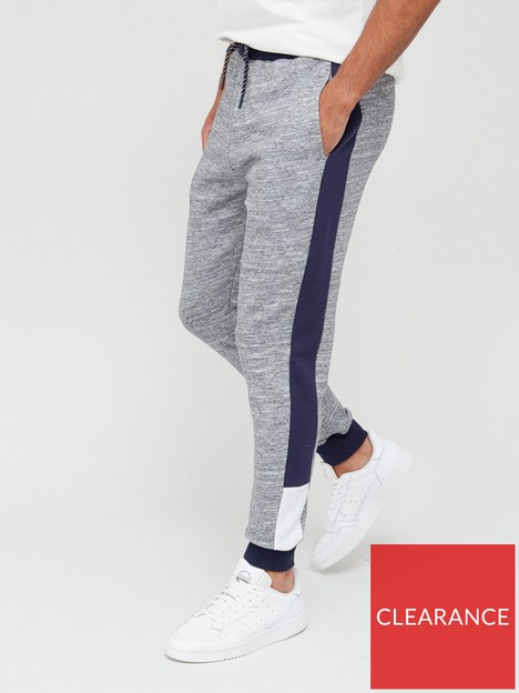 very-man-colour-block-textured-joggers-grey-marl