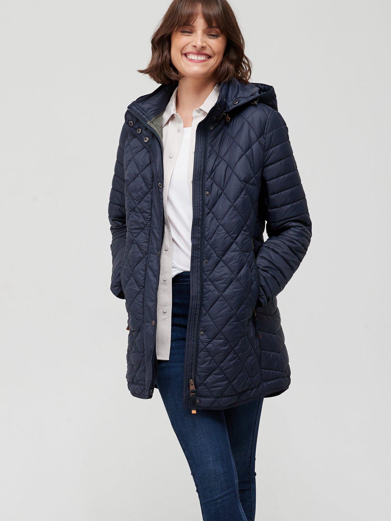 navy coat with hood