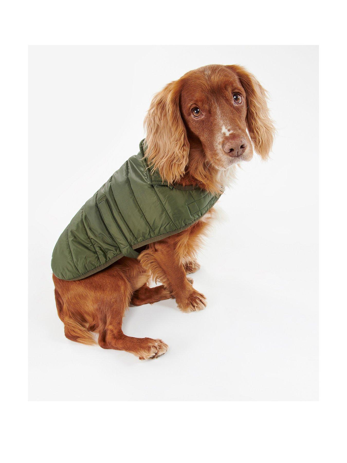 Product photograph of Barbour Pets Baffle Dog Coat - Olive Extra Small from very.co.uk