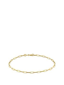 Love Gold 9Ct Gold Paper Chain Bracelet