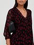  image of v-by-very-pleated-v-neck-blouse-red-print
