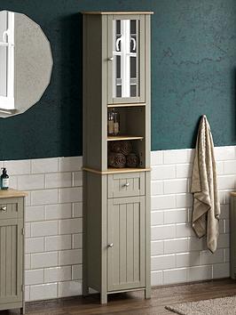 Product photograph of Bath Vida Priano 2 Door Tall Cabinet With Mirror from very.co.uk
