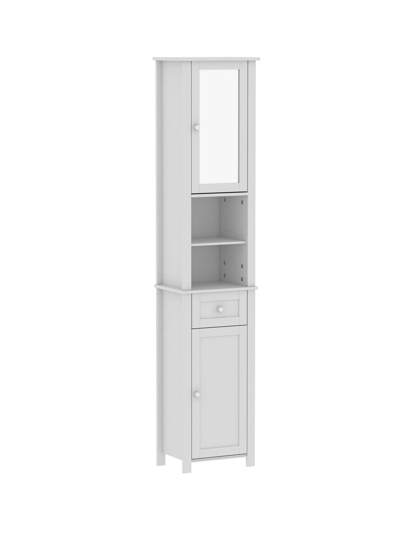 Image 2 of 7 of Bath Vida Priano 2 Door Tall Cabinet With Mirror