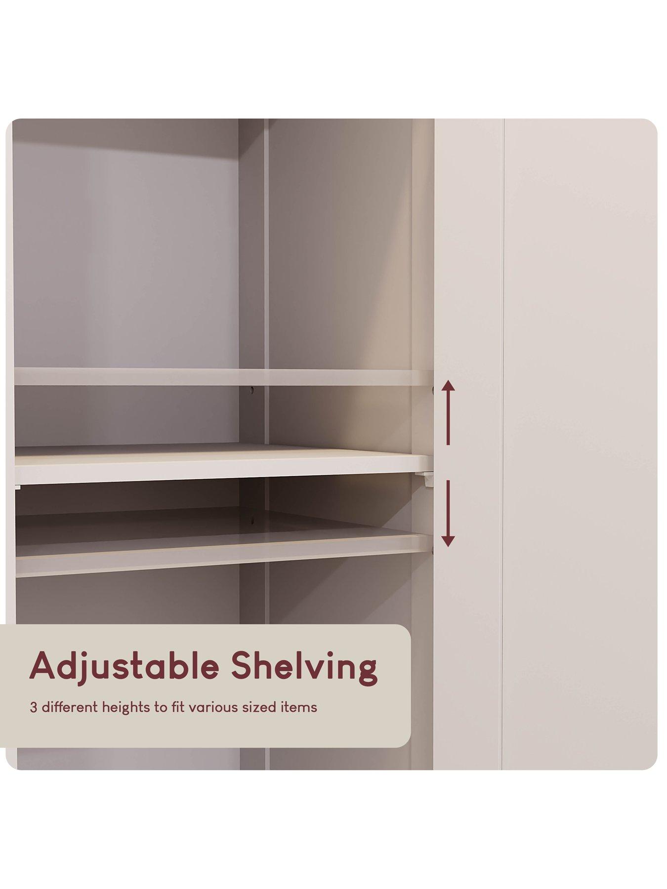 Image 5 of 7 of Bath Vida Priano 2 Door Tall Cabinet With Mirror
