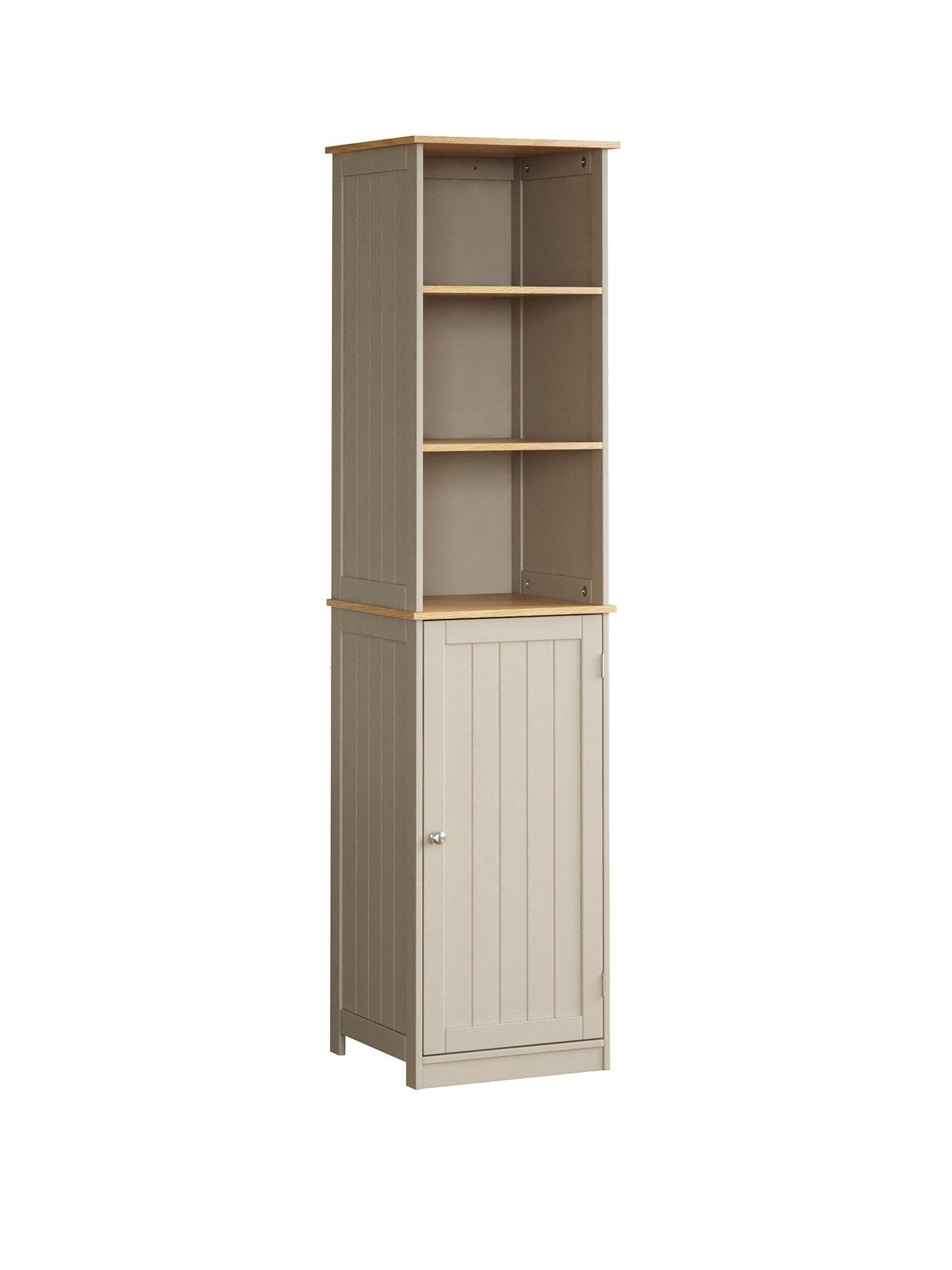 Image 2 of 6 of Bath Vida Priano 1 Door, 2 Shelf Tall Cabinet