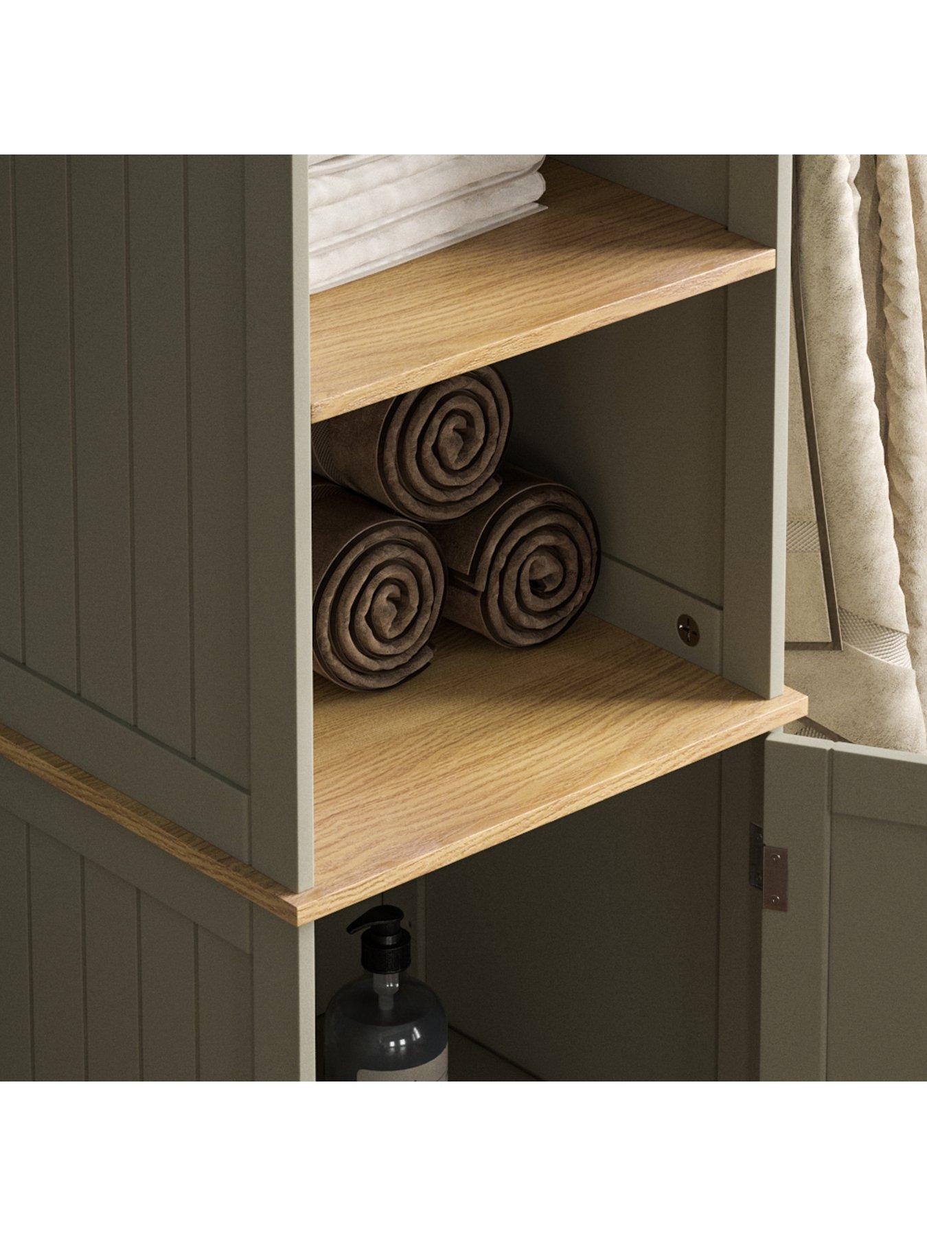 Image 4 of 6 of Bath Vida Priano 1 Door, 2 Shelf Tall Cabinet