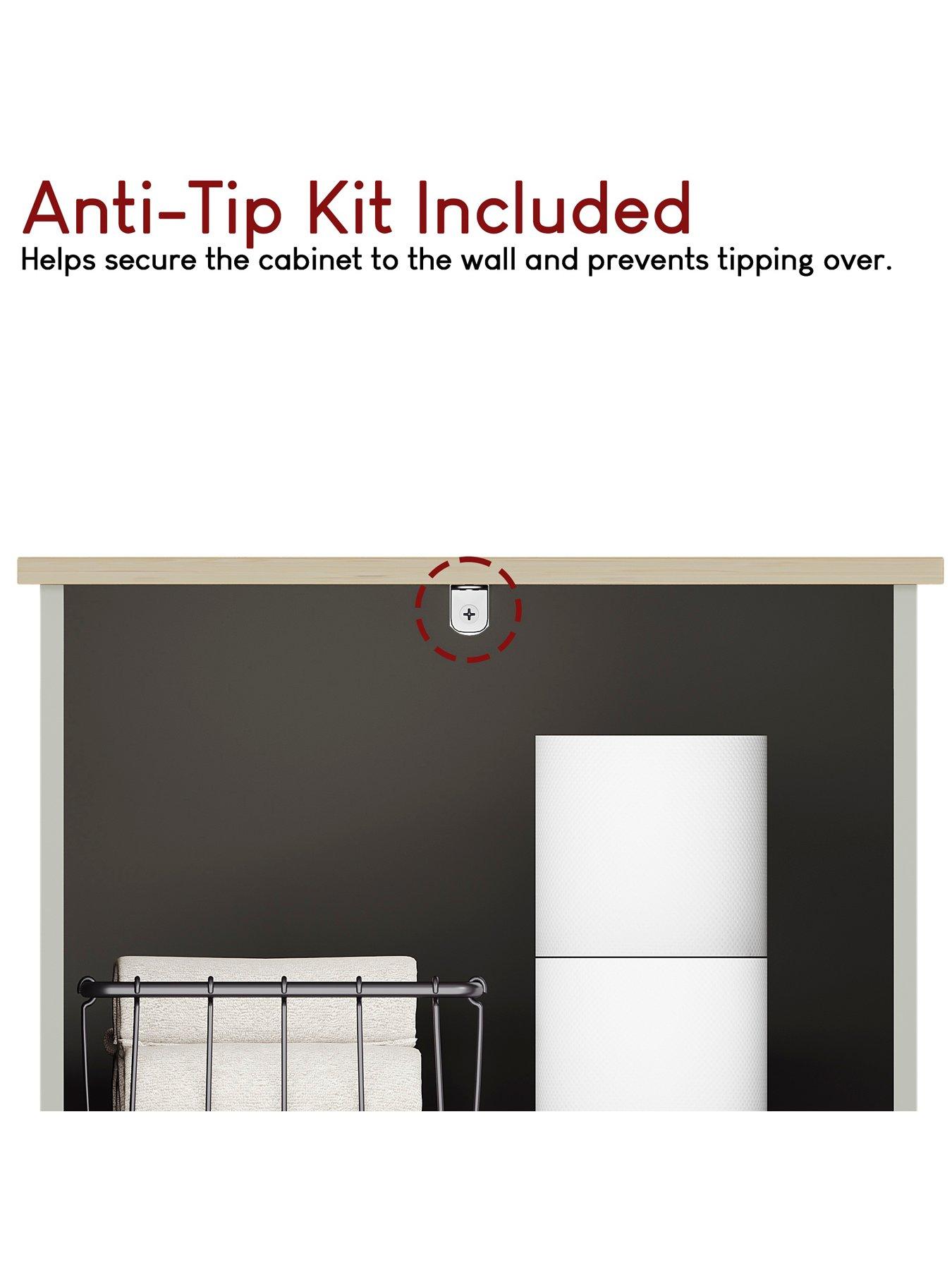 Image 6 of 7 of Bath Vida Priano 1 Door, 2 Shelf Tall Cabinet