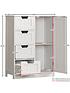  image of bath-vida-priano-4-drawer-1-door-freestanding-unit-white