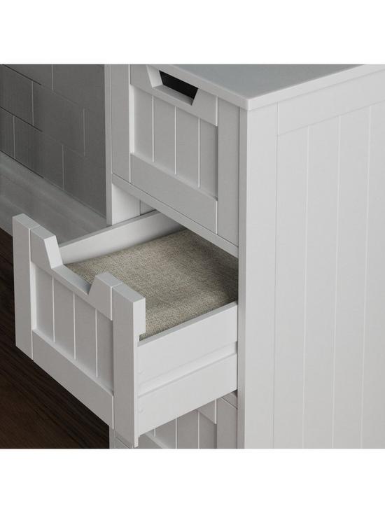 back image of bath-vida-priano-4-drawer-freestanding-unit