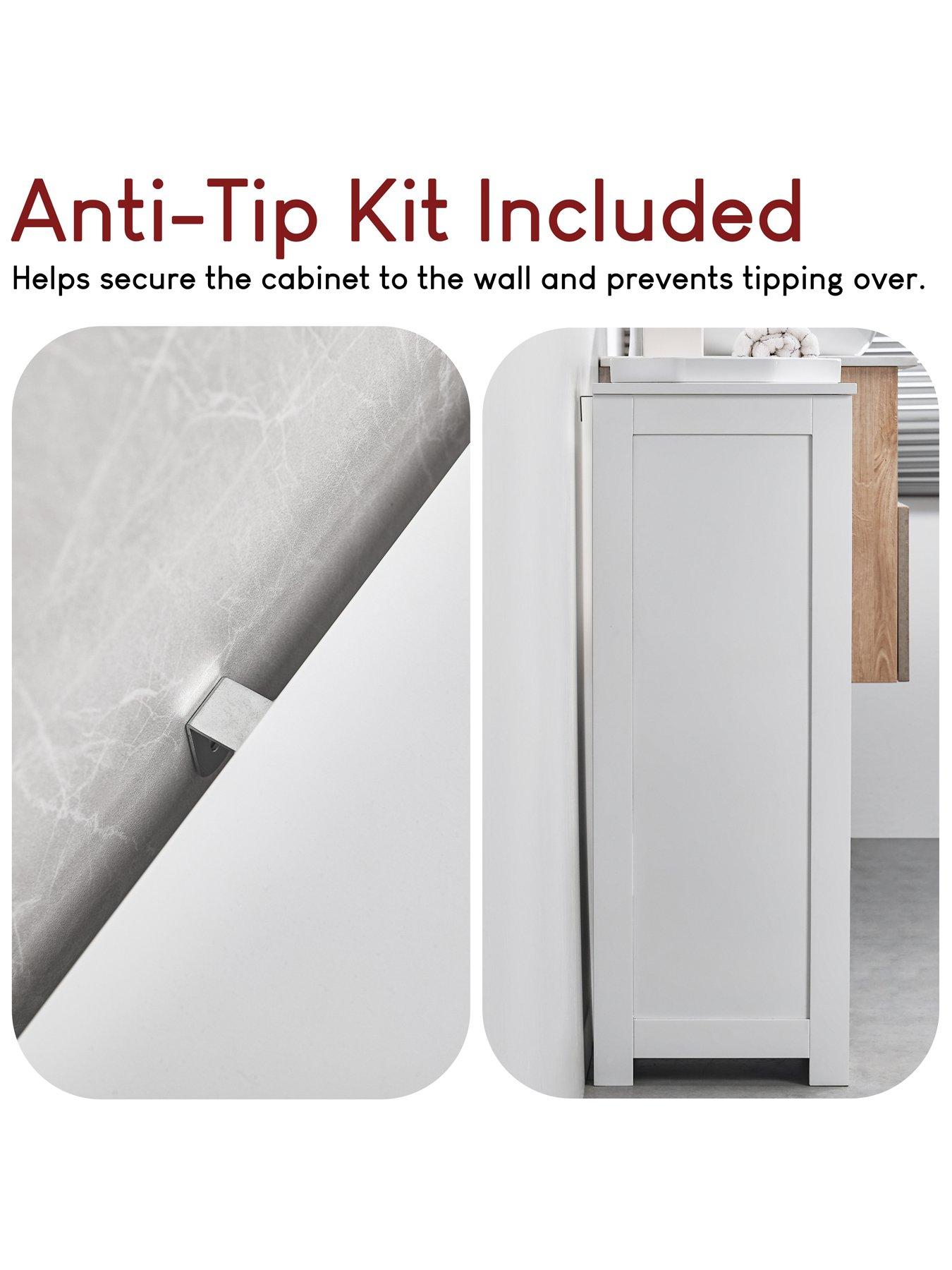 Image 4 of 6 of Bath Vida Priano 4 Drawer Freestanding Bathroom Unit - White