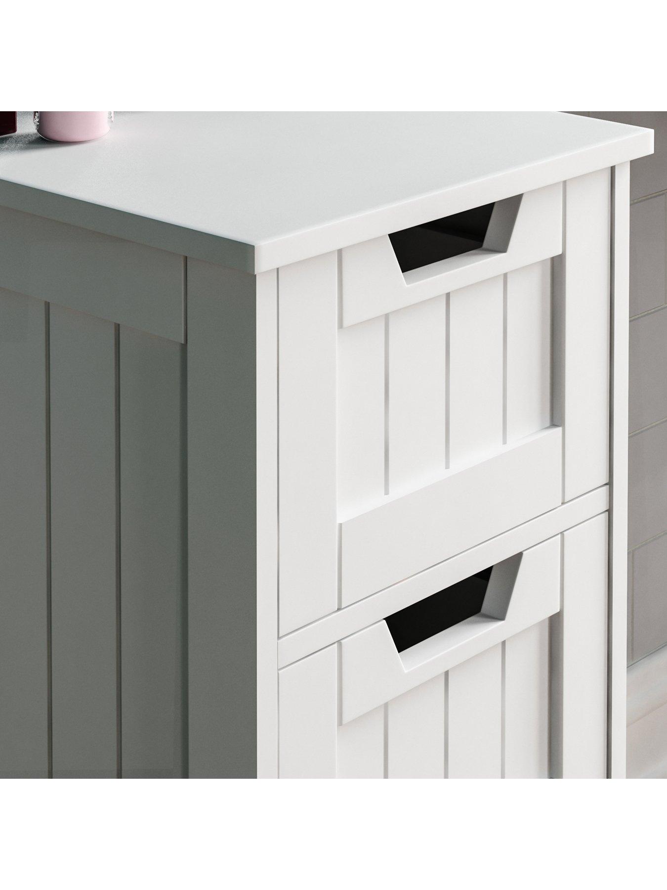 Bath Vida Priano 4 Drawer Freestanding Bathroom Unit - White | Very