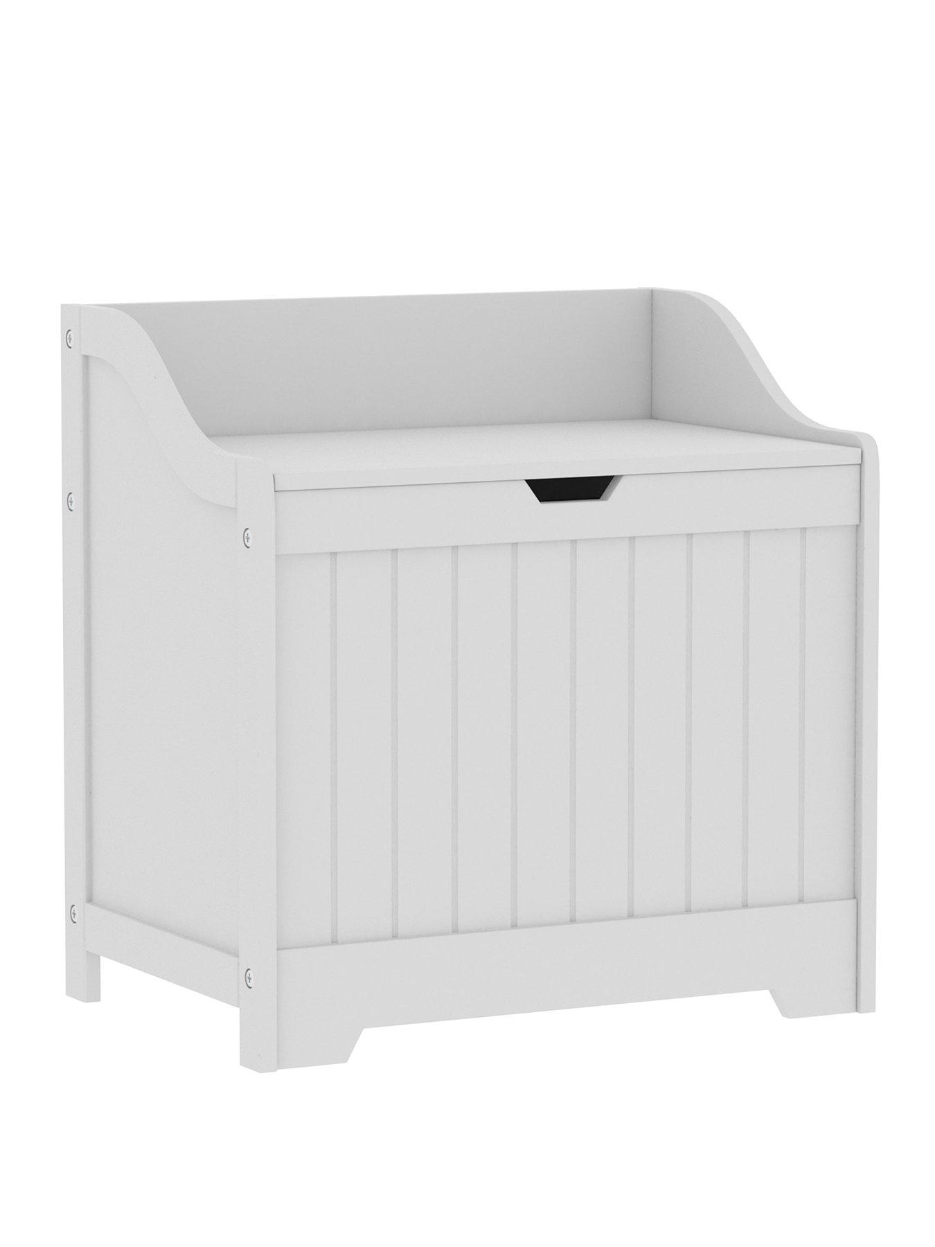 Image 2 of 7 of Bath Vida Priano Laundry Chest - White