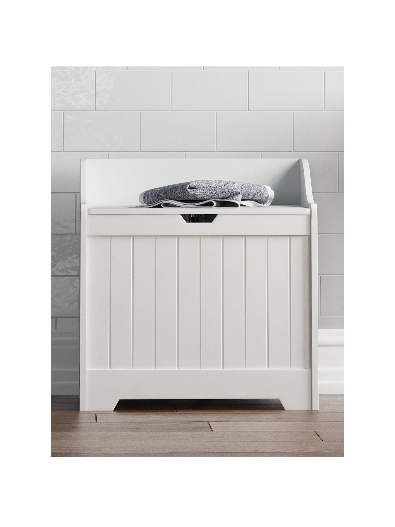 Image 3 of 7 of Bath Vida Priano Laundry Chest - White